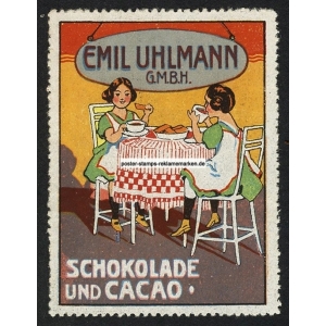 Uhlmann Schokolade Cacao (2 Mädchen am Tisch 001a)