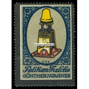 Pelikan Tusche Flasche Emil Werner Baule (blau 001a)