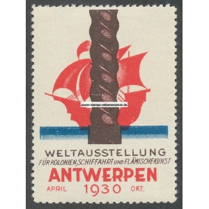 Antwerpen 1930 Weltausstellung Kolonien Schiffahrt Leo Marfurt (002a)