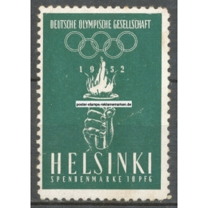 Olympiade 1952 Helsinki Spendenmarke (001 a)